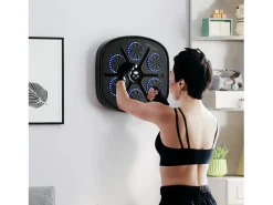 Online Máquina de Boxeo con Música, Bluetooth, LED, Montaje en Pared, para Adultos, Negra (41,8 x 44,6 x 7,5 cm) Aparato De Musculación