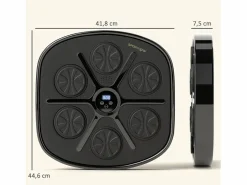 Online Máquina de Boxeo con Música, Bluetooth, LED, Montaje en Pared, para Adultos, Negra (41,8 x 44,6 x 7,5 cm) Aparato De Musculación