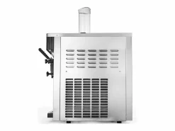 Hot Máquina de Helado Blando SucceBuy, Comercial de Mostrador 2200 W 2 + 1 Sabores, para Restaurantes, Bares, Cafeterías, Panaderías Plateado