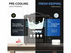 Máquina de Helado Blando SucceBuy, 22-30 L/H, 2200 W, Máquina de Helado Italiano Comercial Tolva 2x6 L Pequeño Electrodoméstico