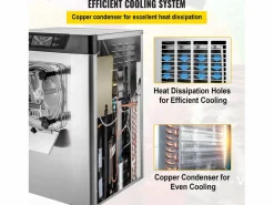 Máquina de Helado Duro Comercial SucceBuy, 16-20 L Británicas/Hora, Acero Inoxidable Plateado