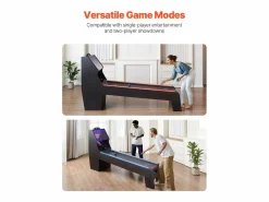 Discount Máquina de Skeeball SucceBuy 274cm Lanzar y Marcar Mesa de Juego de Arcade Marcador Electrónico Sala de Juegos 4 Bolas Cesta De Baloncesto