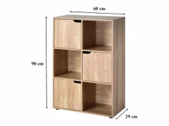 Clearance Calicosy Mueble 6 estantes con 3 puertas Beige