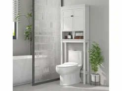 Outlet Homcom Mueble auxiliar Perséfone 2 puertas + compartimento 175x70x20 cm Blanco