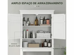 Outlet Homcom Mueble auxiliar Perséfone 2 puertas + compartimento 175x70x20 cm Blanco