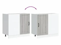 New Mueble bajo de cocina Lucca madera contrachapada sonoma Cocina Completa