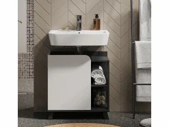 Vicco Mueble bajo lavabo antracita/blanco 60x35x65 karen Gris antracita