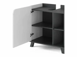 Vicco Mueble bajo lavabo antracita/blanco 60x35x65 karen Gris antracita