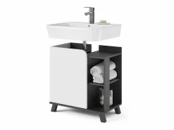 Vicco Mueble bajo lavabo antracita/blanco 60x35x65 karen Gris antracita
