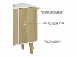 Vicco Mueble bajo lavabo /roble 60x30x61 arla Blanco