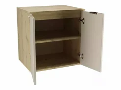 Clearance Mueble bajo lavabo con encimera de 60 cm, 2 puertas, roble Artisan / Kaszmir Orio Mueble De Lavabo
