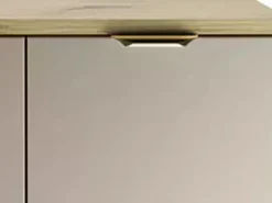 Clearance Mueble bajo lavabo con encimera de 60 cm, 2 puertas, roble Artisan / Kaszmir Orio Mueble De Lavabo