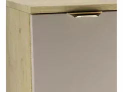 Clearance Mueble bajo lavabo con encimera de 60 cm, 2 puertas, roble Artisan / Kaszmir Orio Mueble De Lavabo