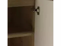 Clearance Mueble bajo lavabo con encimera de 60 cm, 2 puertas, roble Artisan / Kaszmir Orio Mueble De Lavabo