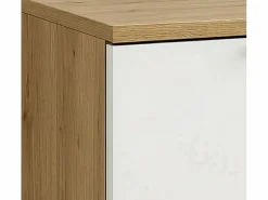 Mueble bajo lavabo con encimera de 120 cm, 2 cajones y 2 puertas, roble Artisan / Orio