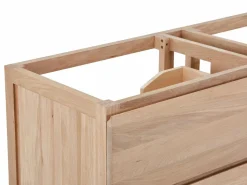 Sale Vente-unique Mueble bajo lavabo de roble macizo - Natural claro - L120 cm - TARELO Color natural claro