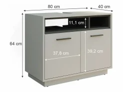 Vicco Mueble bajo lavabo 80x40x64 beatrice