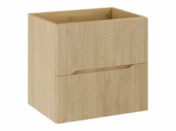 Sale Mueble bajo lavabo suspendido estriado - Natural claro - Ancho 60 cm - ORISO Mueble De Lavabo