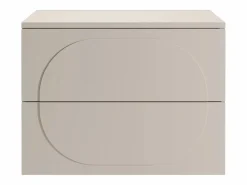 Discount Mueble bajo lavabo suspendido con relieve redondeado con estante - - 80 cm - VUTOMA Mueble De Lavabo