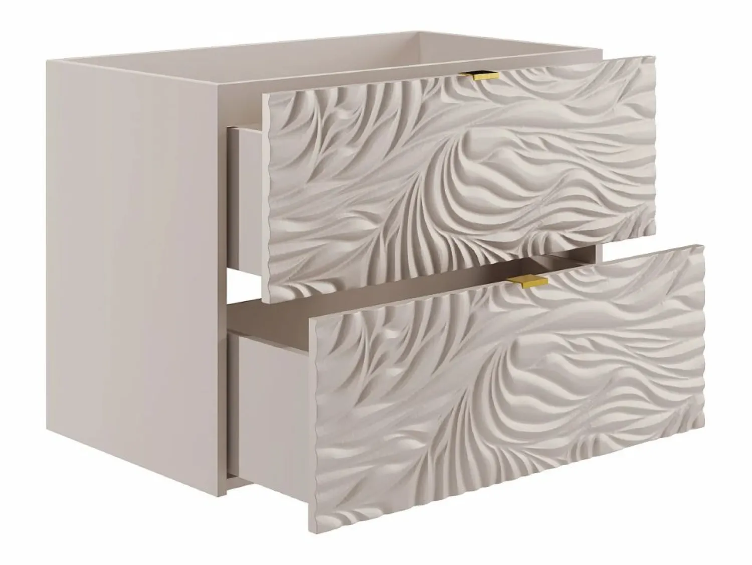 Outlet Mueble bajo lavabo suspendido texturizado - - 80 cm - RINAREL Mueble De Lavabo