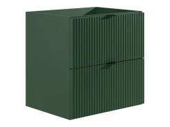 Clearance Mueble bajo lavabo suspendido estriado mate, color mate, An60 cm, ZEVINI Mueble De Lavabo