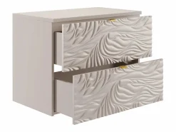 Vente-unique Mueble bajo lavabo suspendido texturizado con estante - - 80 cm - RINAREL
