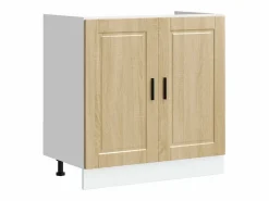 Online vidaxl Mueble Bajo para Fregadero con puerta Porto 2 pcs Marrón Marru00f3n