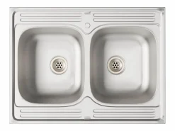 Online vidaxl Mueble Bajo para Fregadero con puerta Porto 2 pcs Marrón Marru00f3n