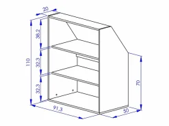 Clearance Vente-unique Mueble bajotecho 2 puertas y 2 estantes - ADEZIO Blanco