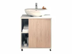 Hot Mueble baño c/ruedas p/lavabo pedestal Sinna 59 cm Mueble De Baño Simple