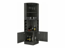 New Mueble bar esquinero Syrah con soporte para copas , 180.59 cm X 46.73 cm X 46.73 cm , Marrón Mueble Bar