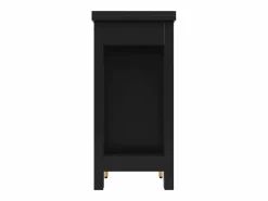 Hauss Spole Mueble bar giratorio con 2 puertas correderas de ratán y cajón -