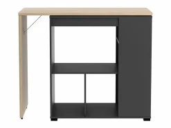 New Mueble bar giratorio con almacenaje - Natural y antracita - SATURN Muebles De Bar|Mueble Bar