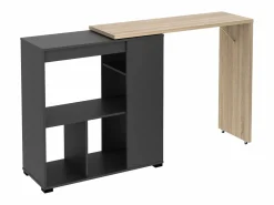 New Mueble bar giratorio con almacenaje - Natural y antracita - SATURN Muebles De Bar|Mueble Bar