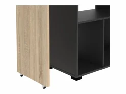 New Mueble bar giratorio con almacenaje - Natural y antracita - SATURN Muebles De Bar|Mueble Bar