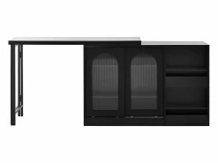 Online Mueble bar giratorio con 2 puertas de cristal - Tapa reversible - Mueble Bar