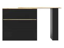 Discount Mueble bar giratorio con 4 cajones y 1 nicho, cuerpo con tapa chapada en madera - 138x39x104cm Mueble Bar