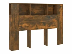 vidaxl Mueble cabecero roble ahumado 140x18,5x104,5 cm