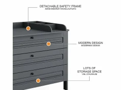 Vicco Mueble cambiador 133x70x98.4 ajaton