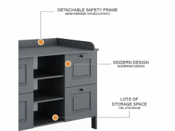 Hot Mueble cambiador 133x70x98.4 ajaton Mueble De Bebé