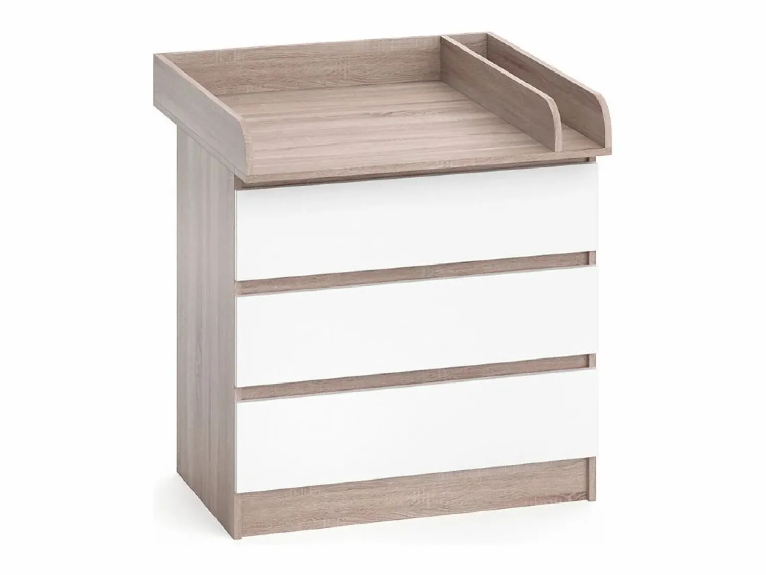 Online Mueble cambiador sonoma/blanco 80x76x87 emma Mueble De Bebé