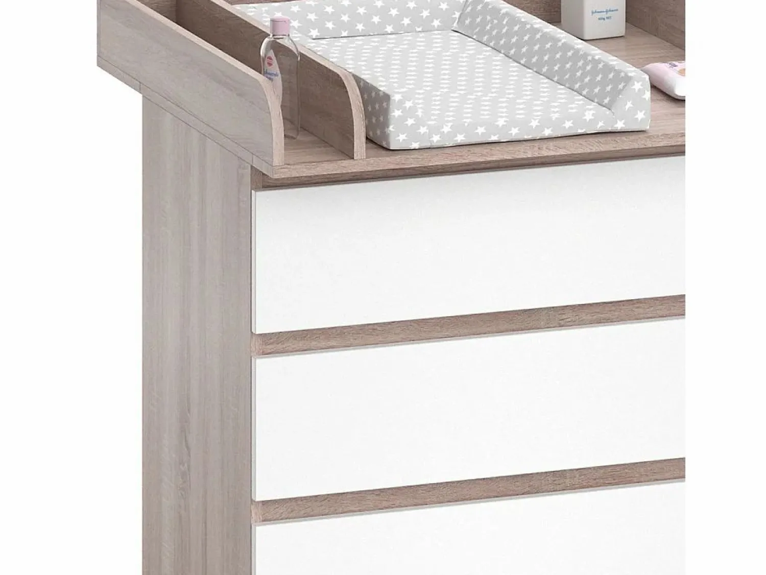 Online Mueble cambiador sonoma/blanco 80x76x87 emma Mueble De Bebé