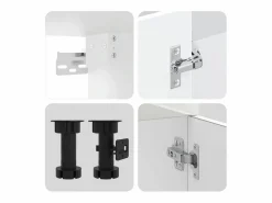Hot vidaxl Mueble cocina Kalmar de alto brillo 4 pzas Blanco
