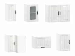 Sale vidaxl Mueble cocina Kalmar brillo 11 pzas madera contrachapada Blanco