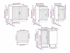 Sale vidaxl Mueble cocina Kalmar brillo 11 pzas madera contrachapada Blanco