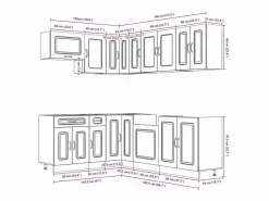 Best vidaxl Mueble cocina Kalmar hormigón 11 pzas madera contrachapada Gris