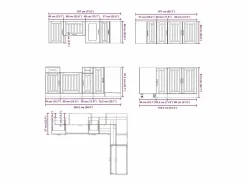 vidaxl Mueble cocina Kalmar hormigón 11 pzas madera contrachapada