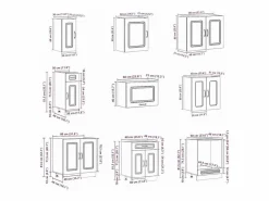 vidaxl Mueble cocina Kalmar madera vieja 14 pzas madera contrachapada