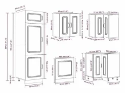 vidaxl Mueble cocina Kalmar madera vieja 14 pzas madera contrachapada