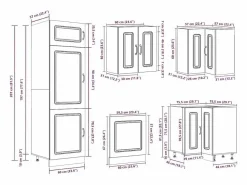New Mueble cocina Kalmar roble sonoma 14 pzas madera contrachapada Cocina Completa